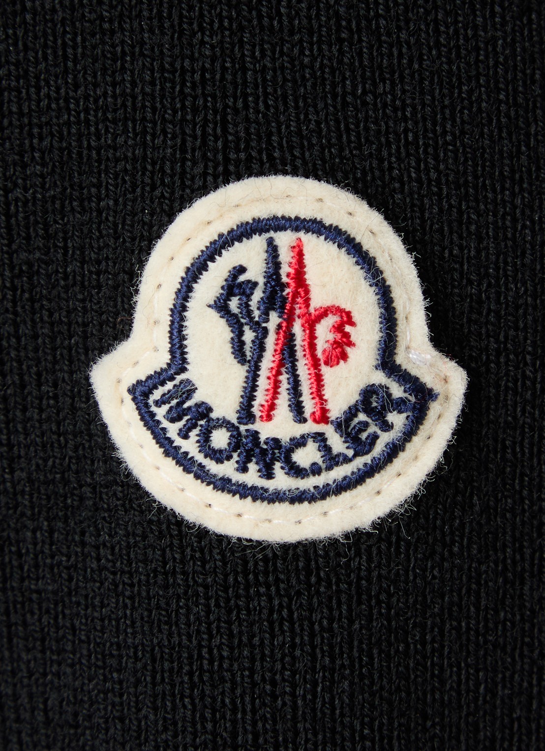 Moncler Fijngebreid vest met gewatteerd voorpand - detail 6 zwart