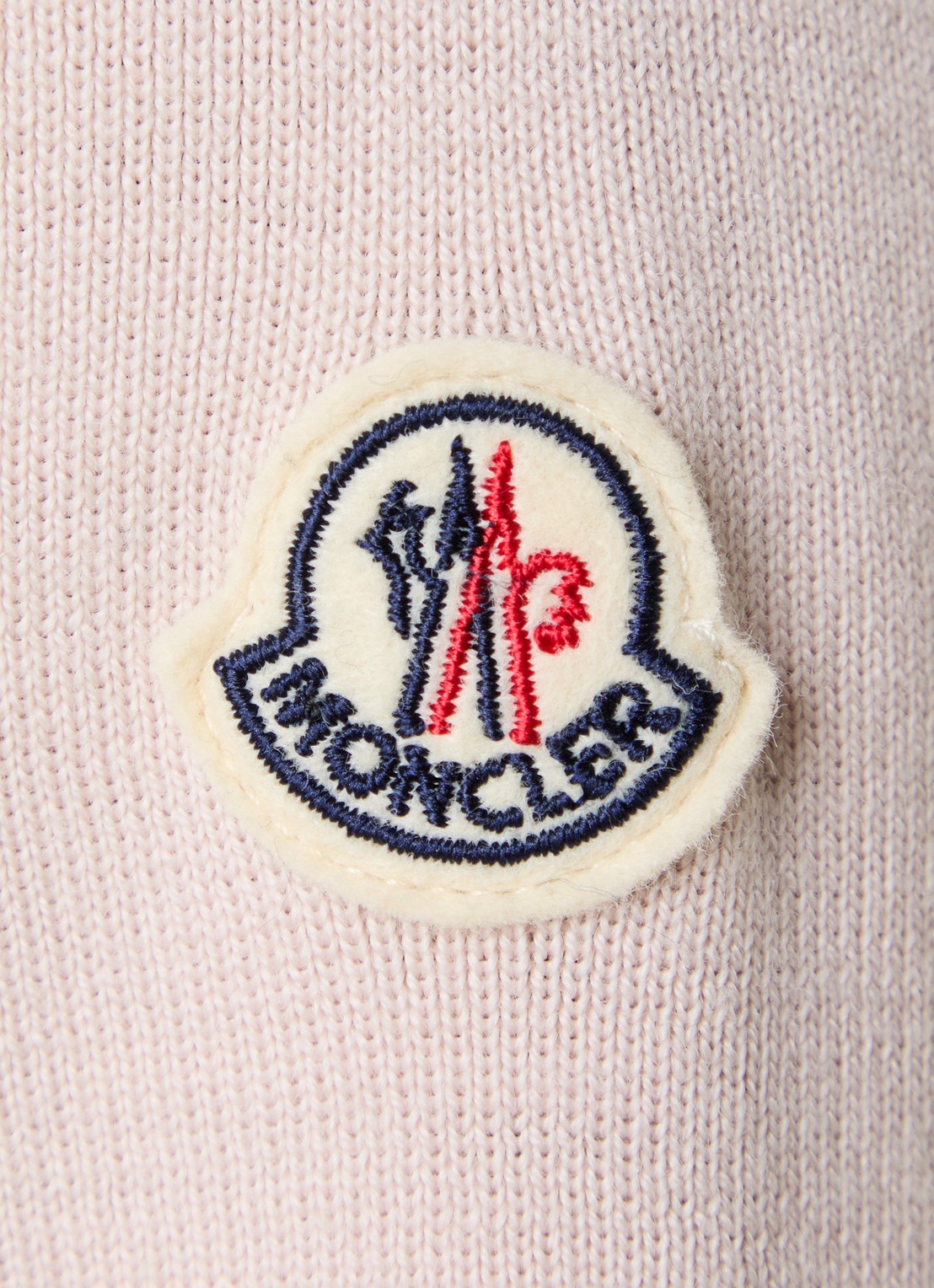 Moncler Fijngebreid vest met gewatteerd voorpand - detail 4 roze