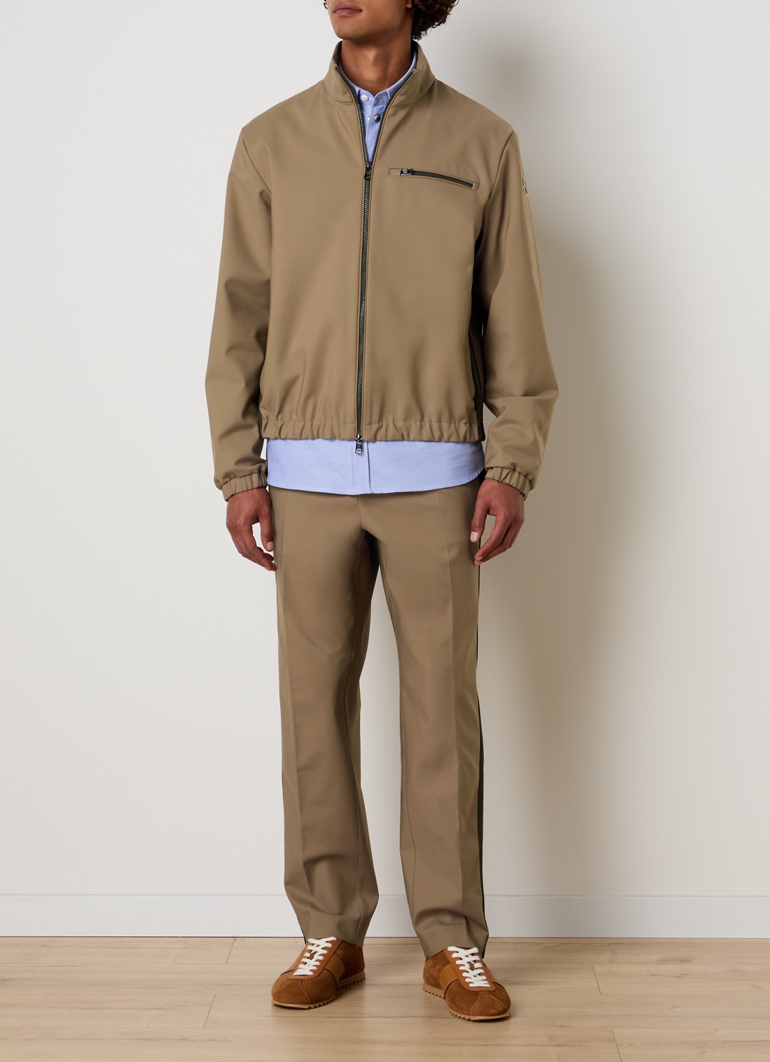 Moncler Fourioun jack met ritszakken en logo - voorkant 3 zand