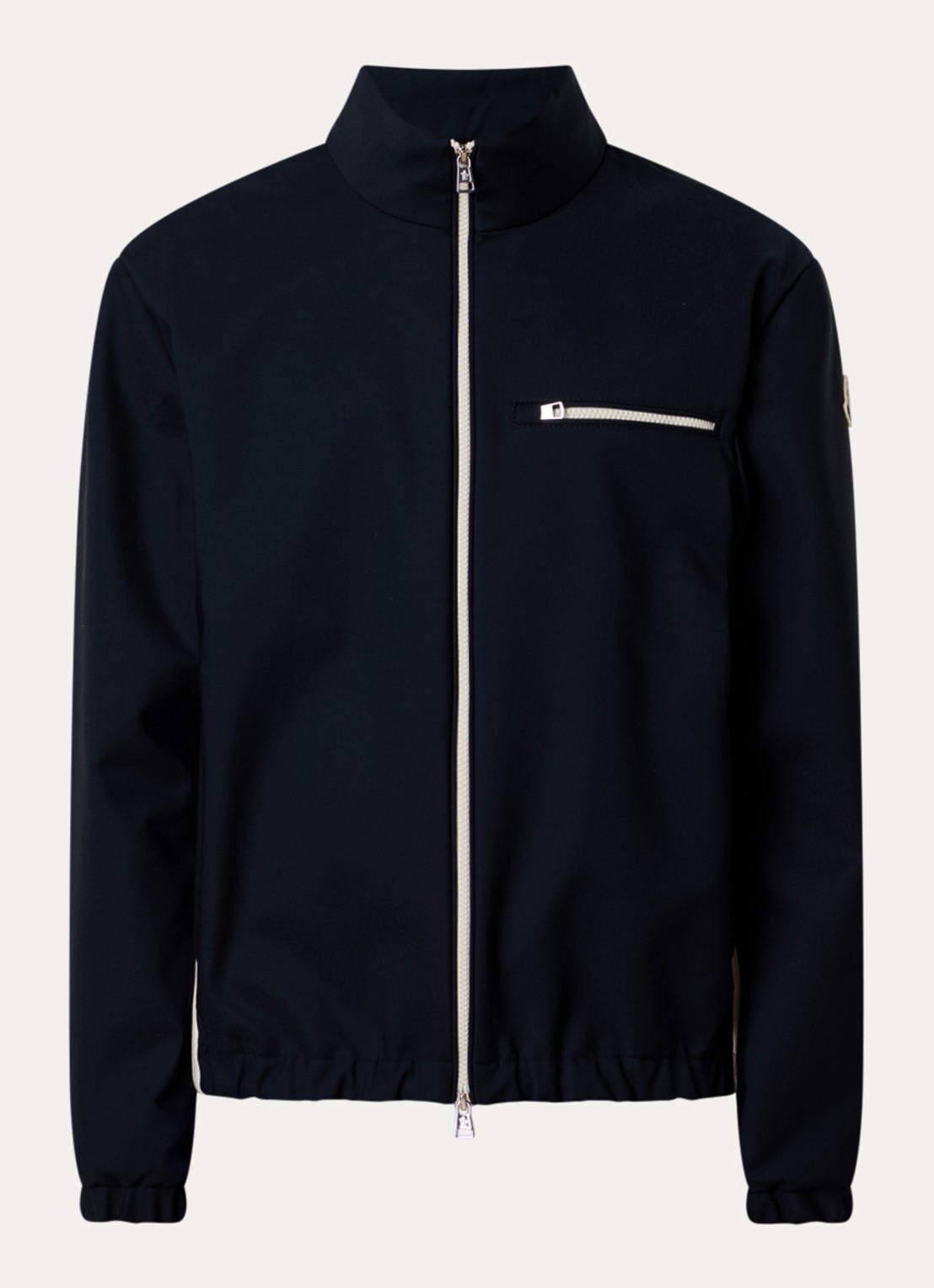Moncler Fourioun jack met ritszakken en logo - voorkant 2 donkerblauw