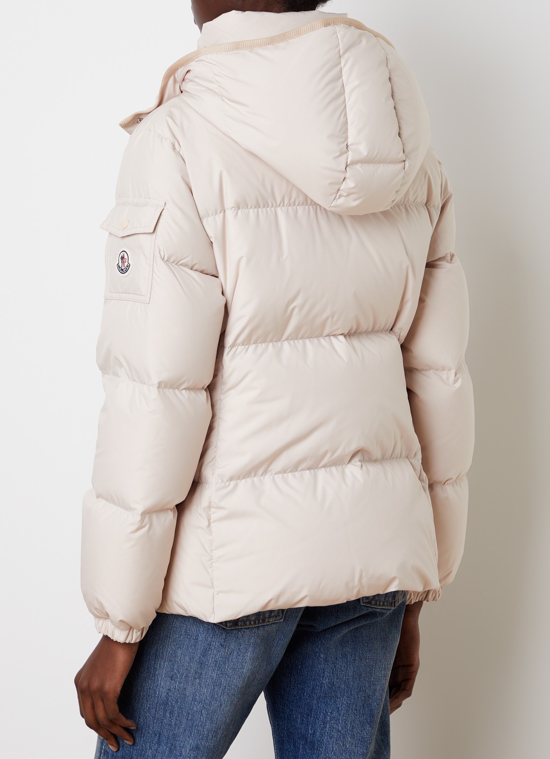 Moncler Fourmines puffer jack met donsvulling en ritszakken - achterkant 4 creme
