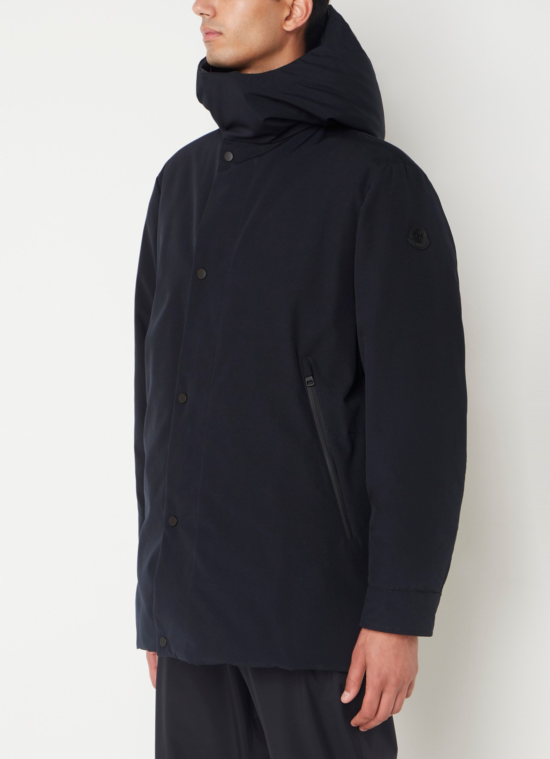 Moncler Fowey reversible gewatteerde parka met donsvulling - detail donkerblauw