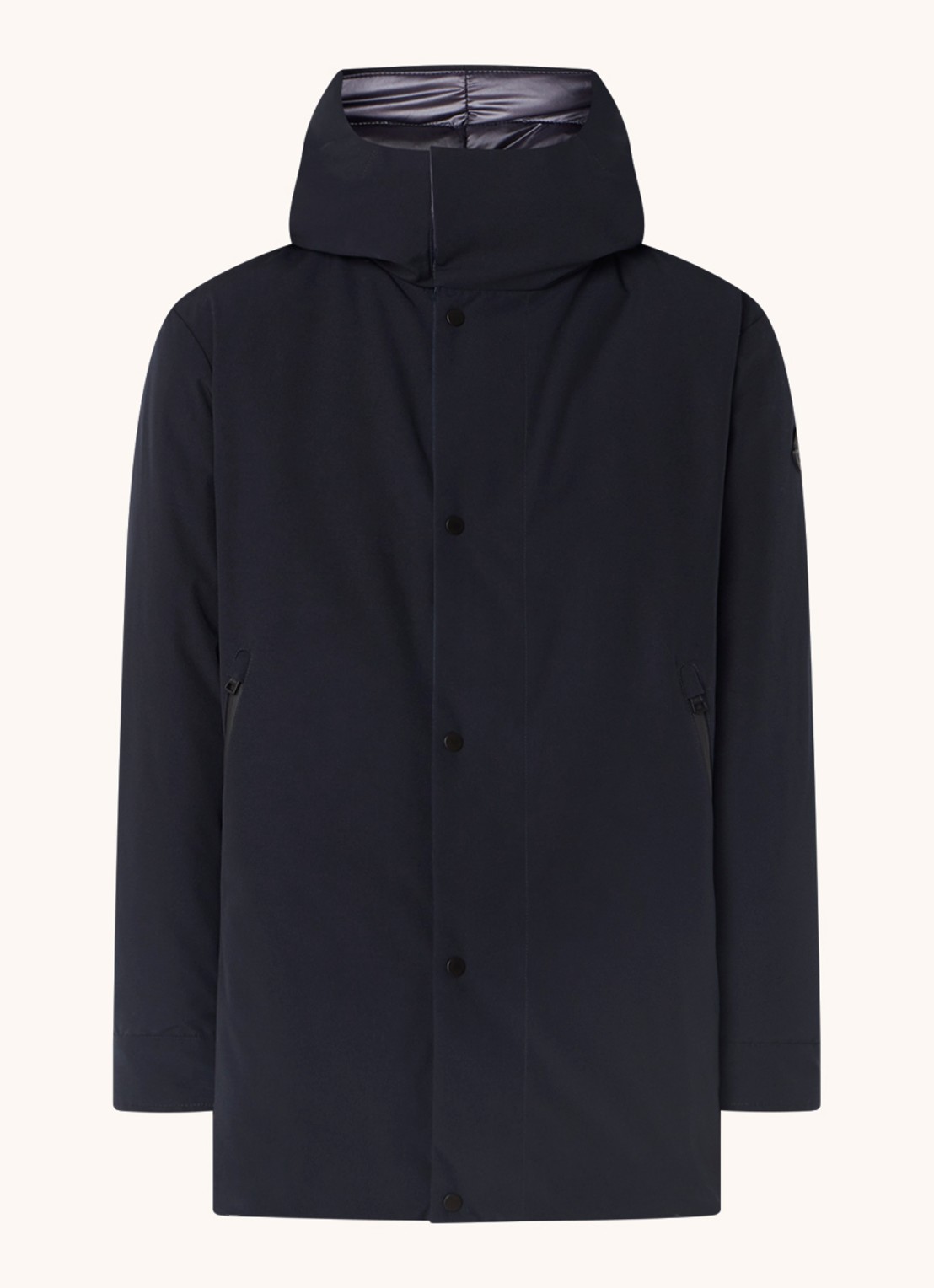 Moncler Fowey reversible gewatteerde parka met donsvulling - voorkant 5 donkerblauw