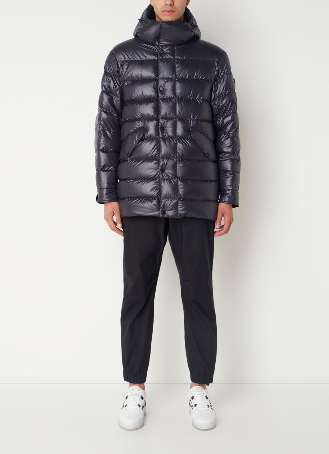 Moncler Fowey reversible gewatteerde parka met donsvulling - voorkant 6 donkerblauw