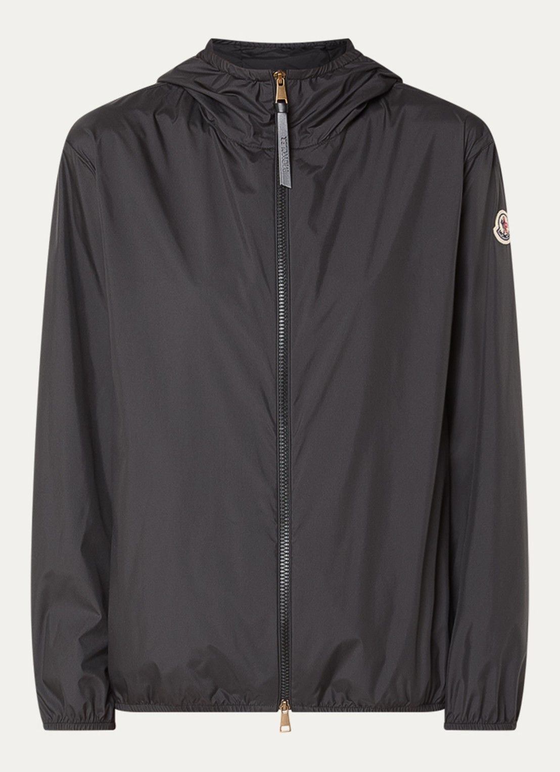 Moncler Fregeos windjack met capuchon en steekzakken - voorkant zwart