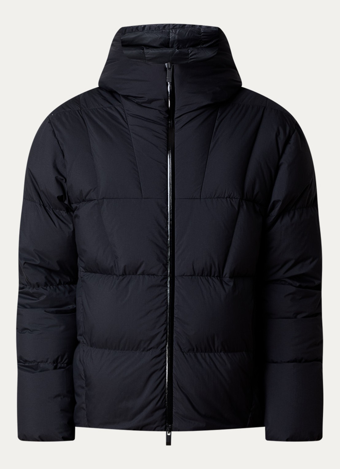 Moncler Fusain gewatteerd jack met donsvulling - voorkant 2 zwart