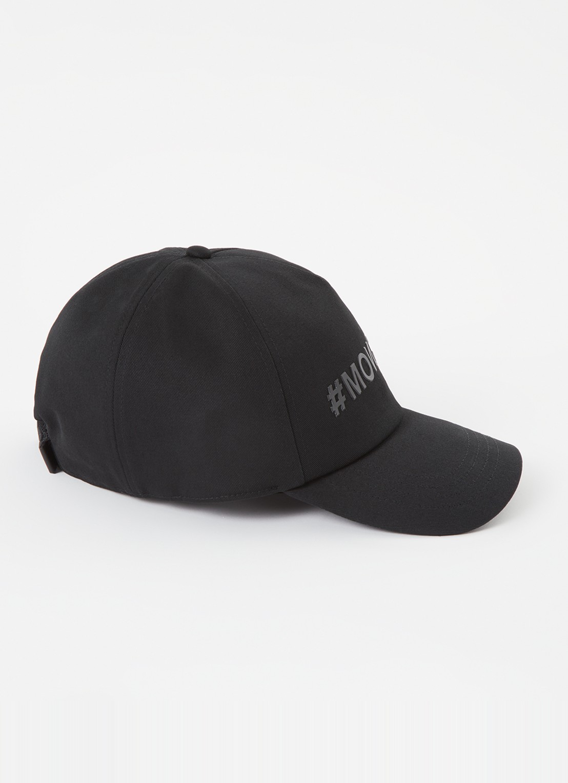 Moncler Gabardine pet met logo - voorkant 2 zwart