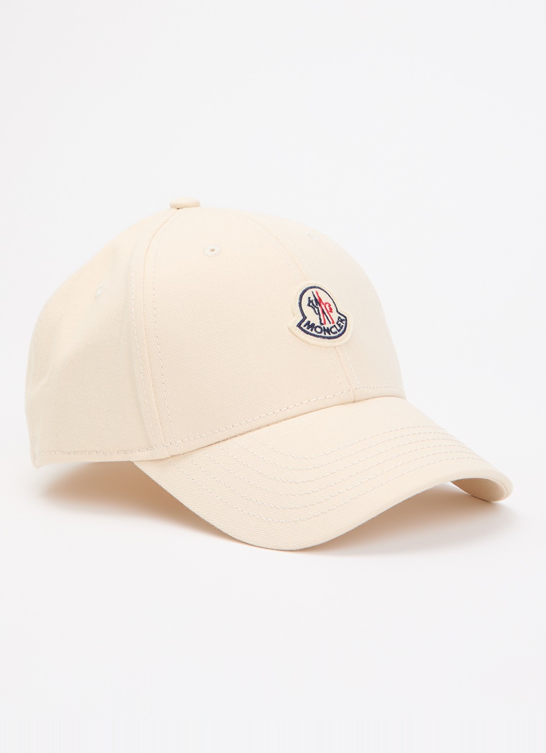 Moncler Gabardine pet met logo  - voorkant beige