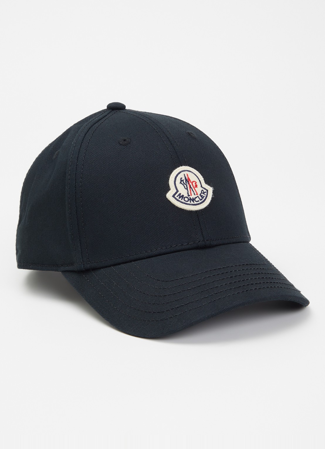 Moncler Gabardine pet met logo  - voorkant zwart
