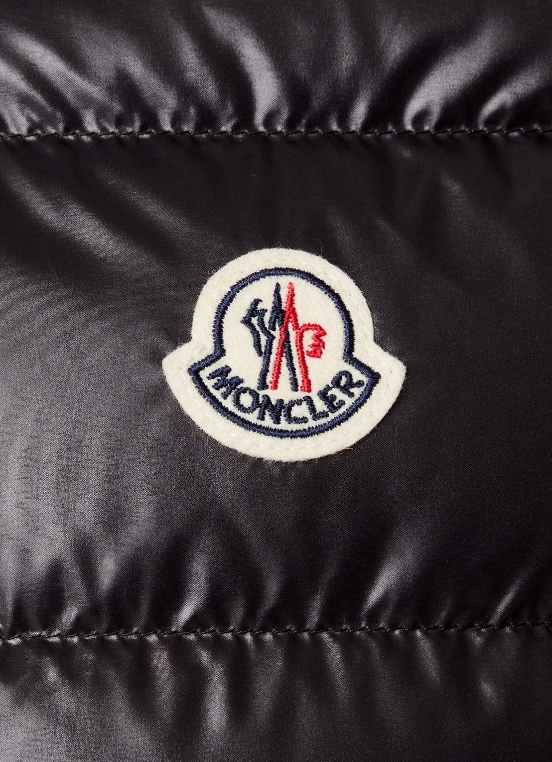 Moncler Gewatteerde bodywarmer met donsvulling - detail 5 zwart