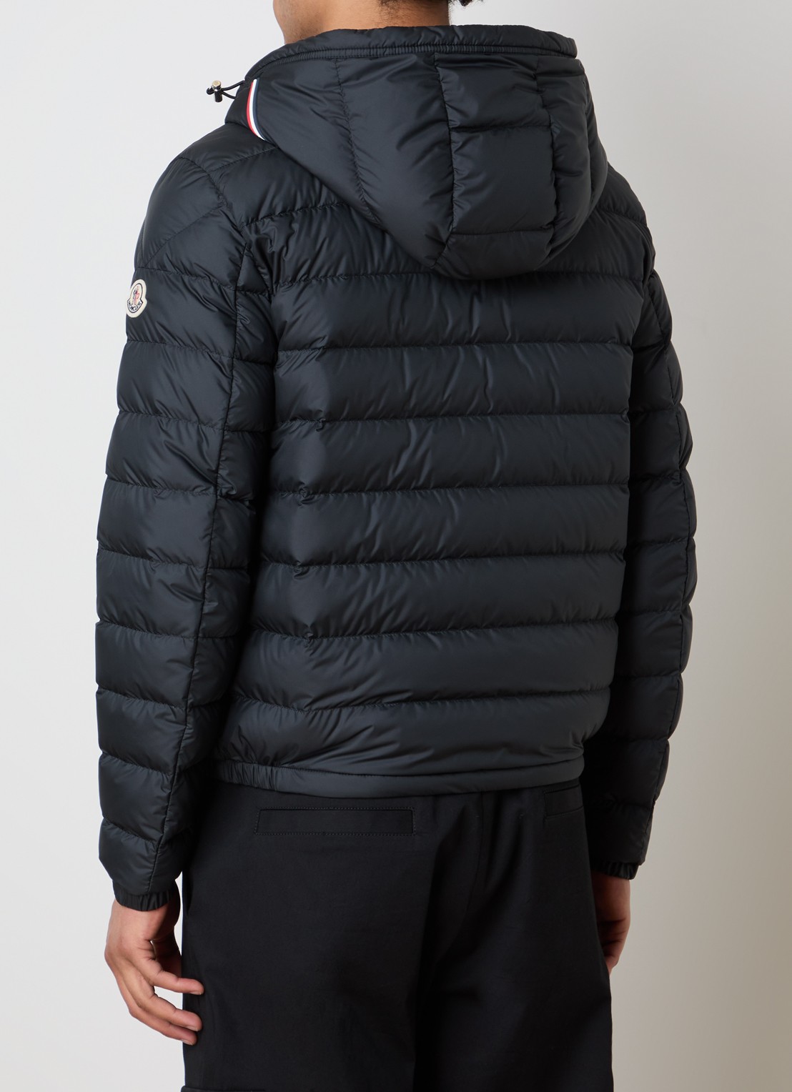 Moncler Gewatteerde jas met donsvulling en capuchon - achterkant 4 zwart