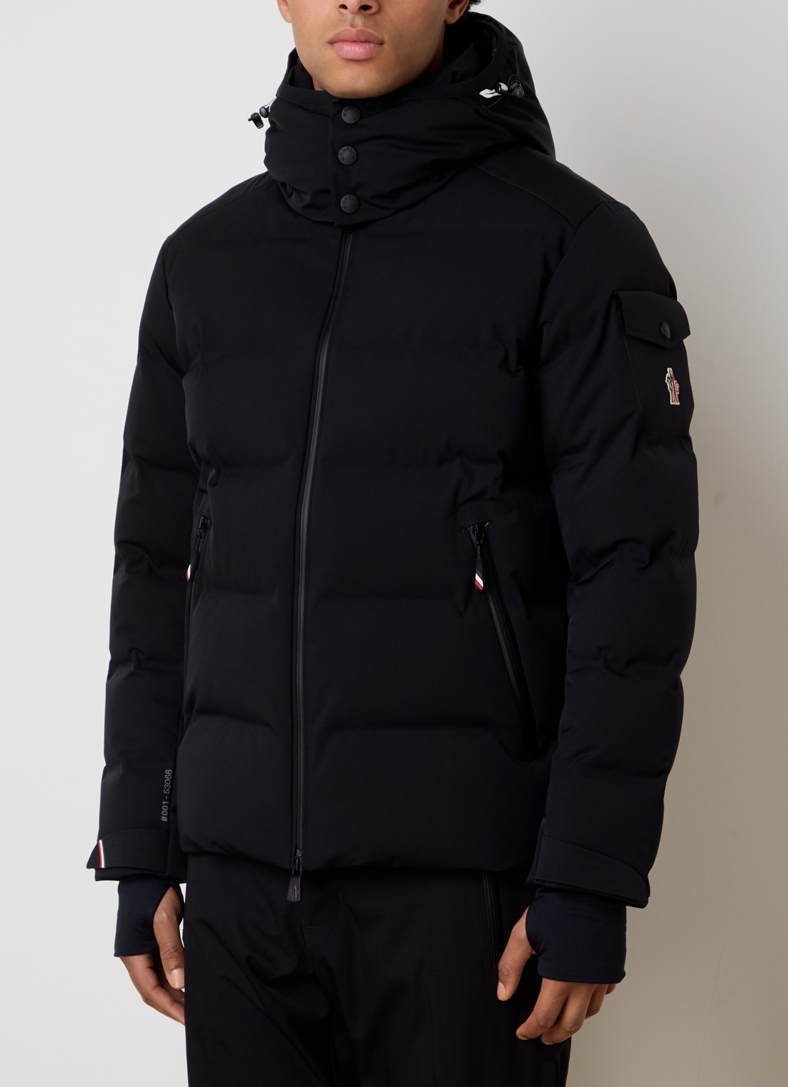 Moncler Giubotto ski-jas met donsvulling en afneembare capuchon - detail 4 zwart