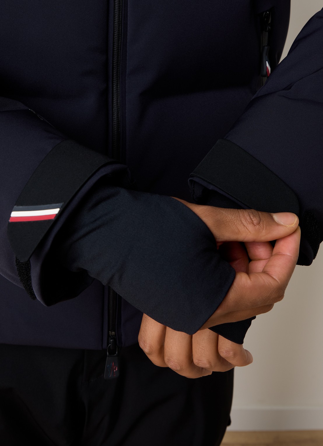 Moncler Giubotto ski-jas met donsvulling en afneembare capuchon - detail 5 donkerblauw