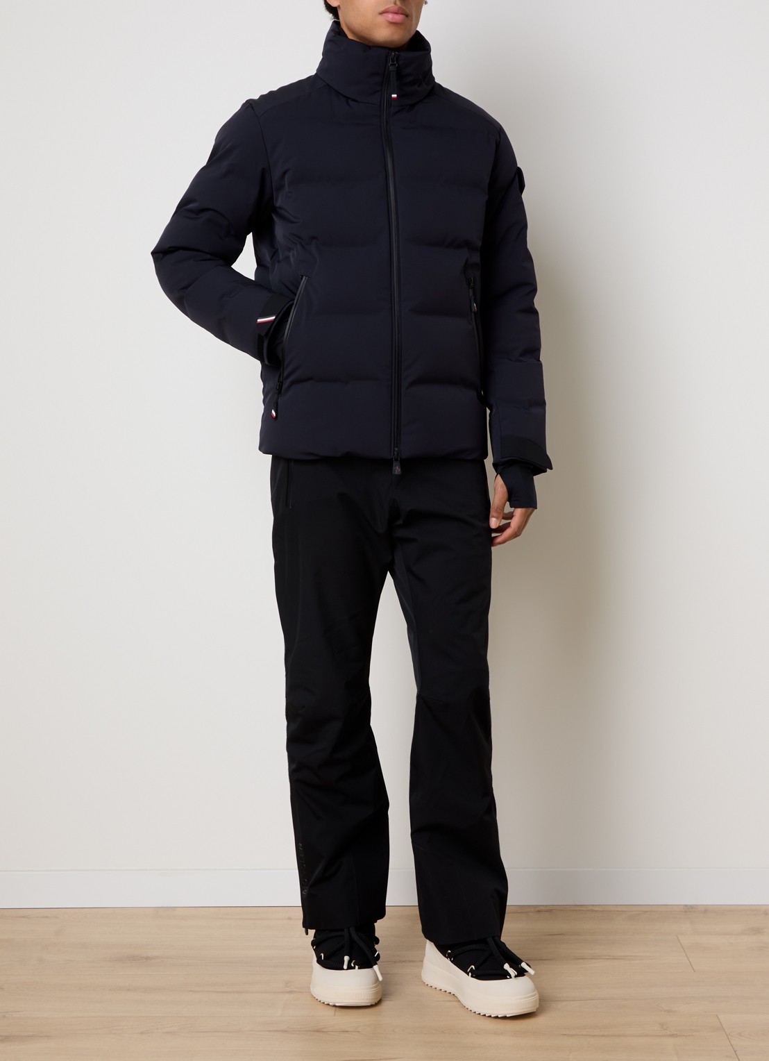 Moncler Giubotto ski-jas met donsvulling en afneembare capuchon - voorkant 2 donkerblauw