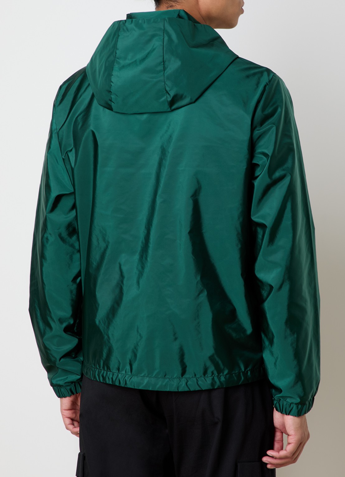 Moncler Grandans windjack met capuchon en steekzakken - achterkant 3 groen