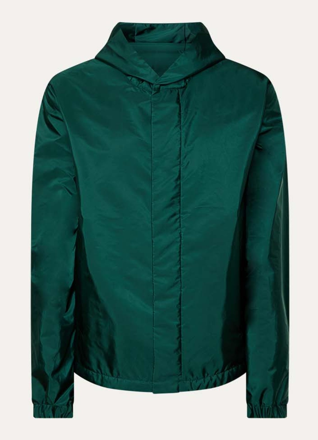 Moncler Grandans windjack met capuchon en steekzakken - voorkant groen