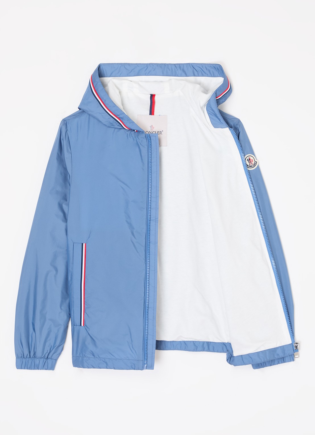Moncler Granduc jack met capuchon - voorkant 3 lichtblauw