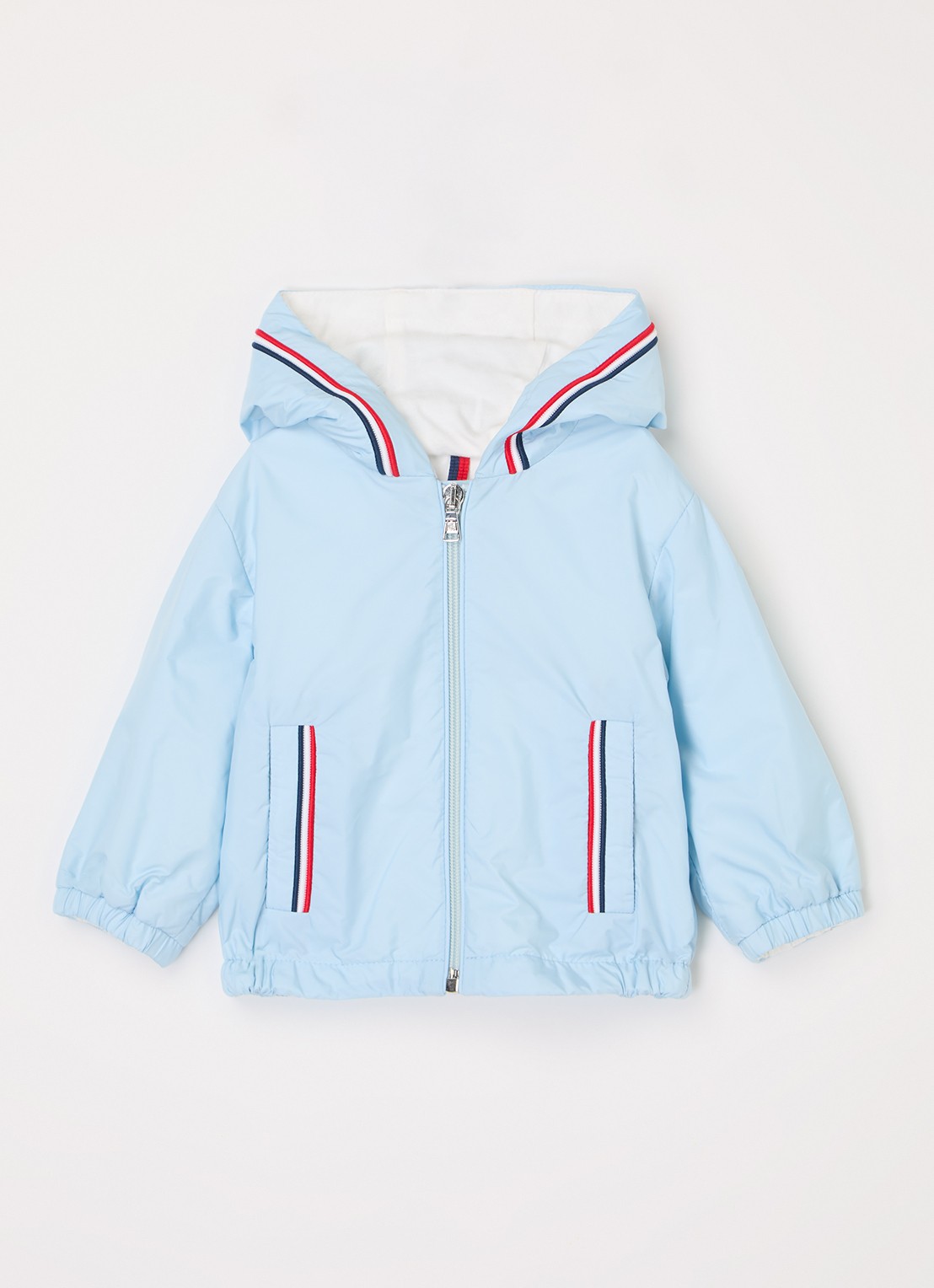 Moncler Granduc jack met capuchon - voorkant 2 lichtblauw