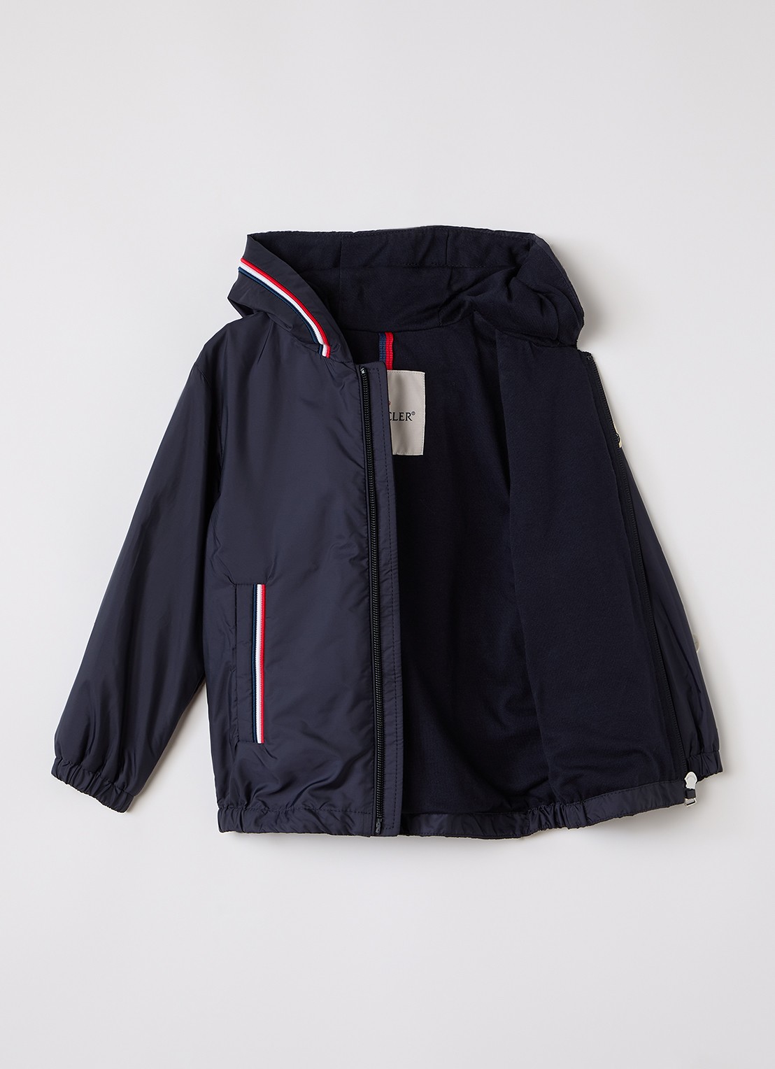 Moncler Granduc windjack met steekzakken - voorkant 3 donkerblauw