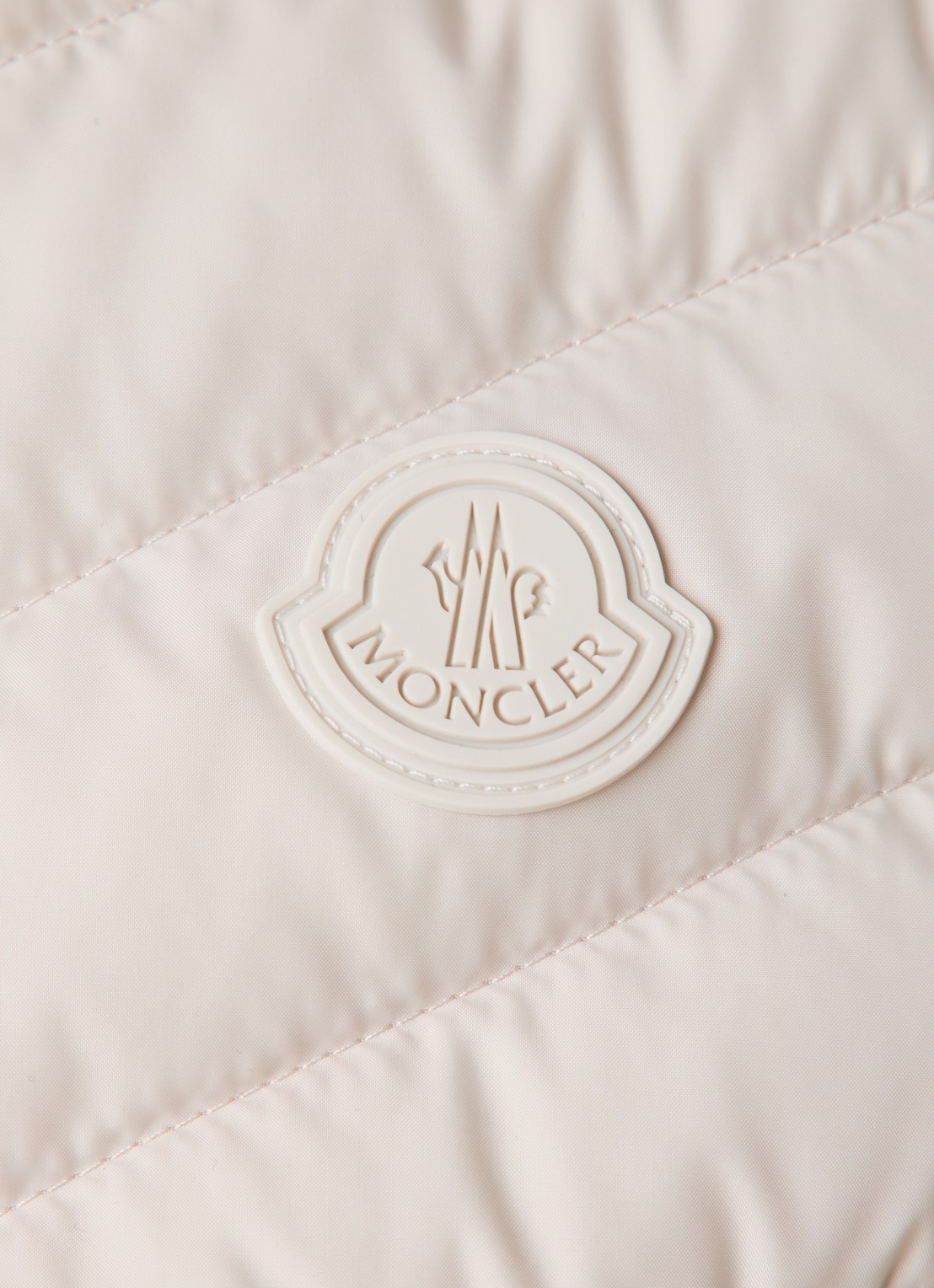 Moncler Granes gewatteerde bodywarmer met donsvulling en ritszakken - detail 5 creme