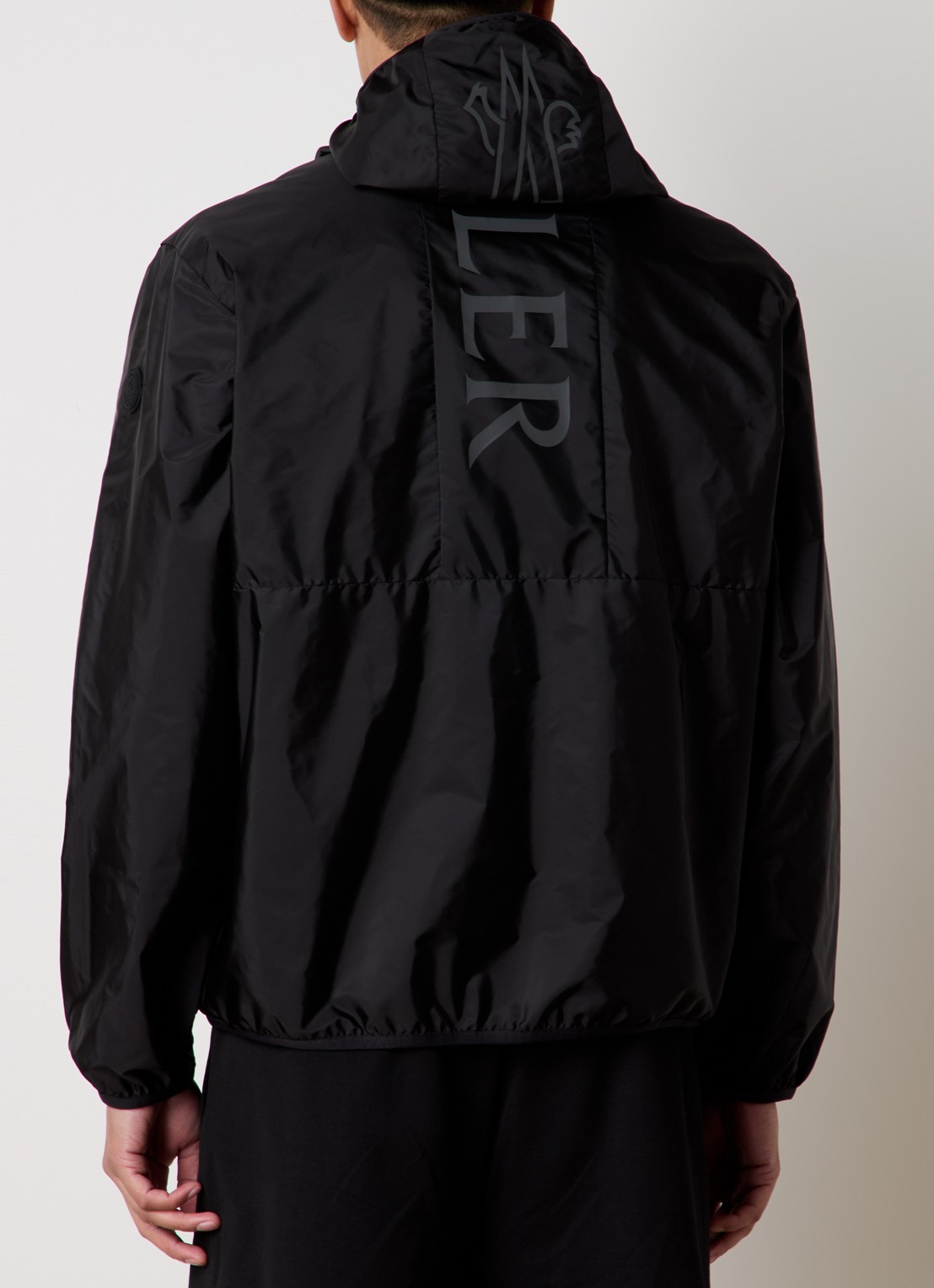 Moncler Granier windjack met backprint en waterafstotende coating - achterkant 4 zwart