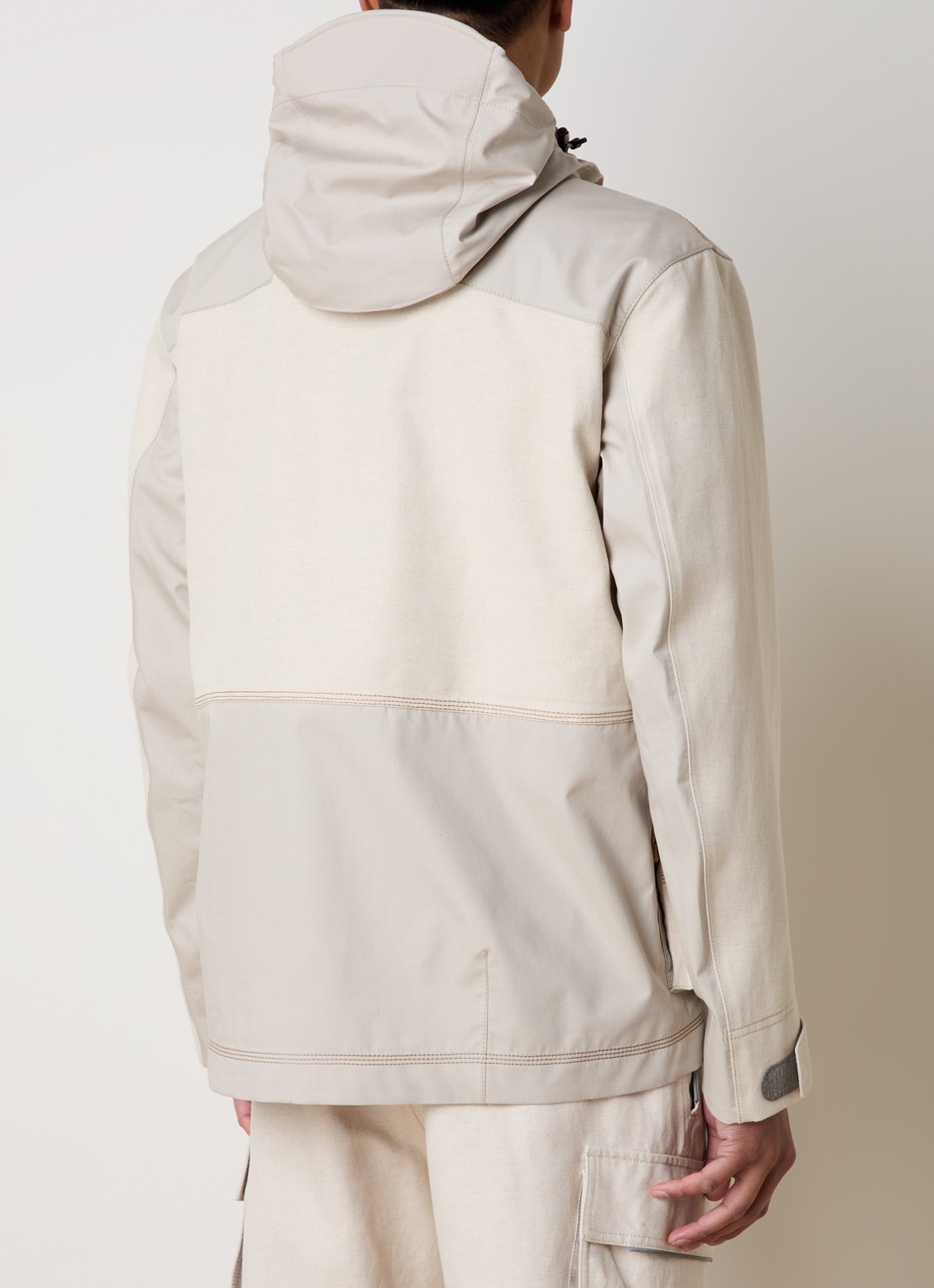 Moncler Grenoble Scratch skibroek met logoprint - achterkant 3 beige