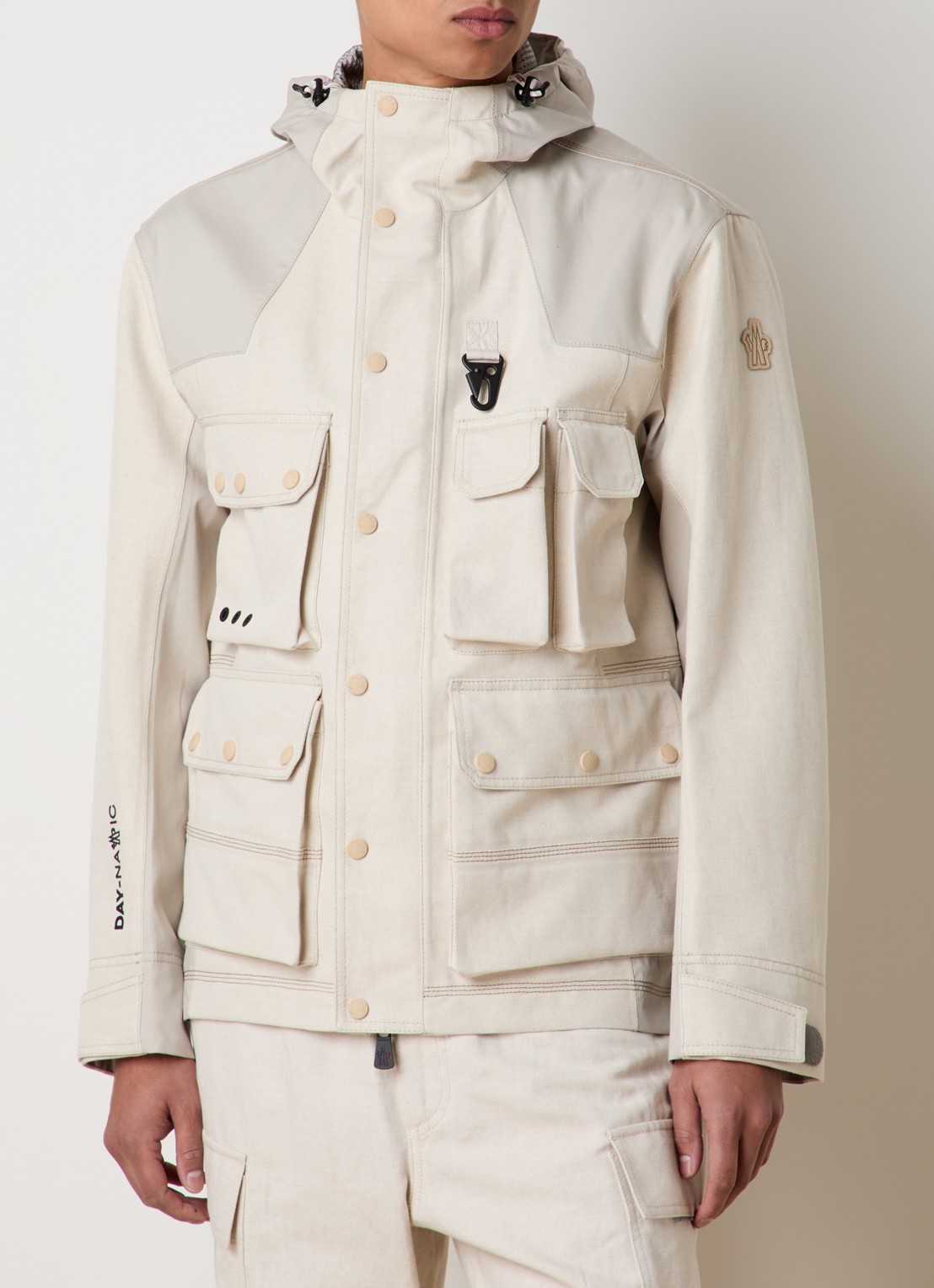 Moncler Grenoble Scratch skibroek met logoprint - detail 4 beige