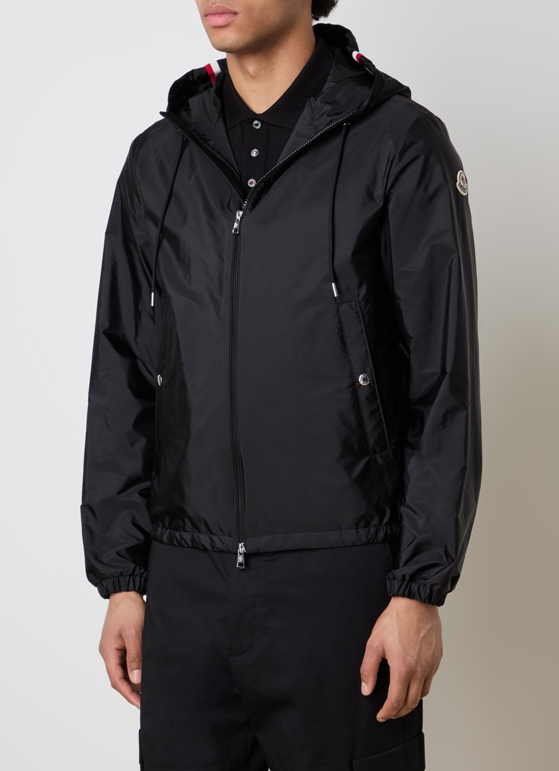 Moncler Grimpeurs windjack met capuchon en steekzakken - detail zwart