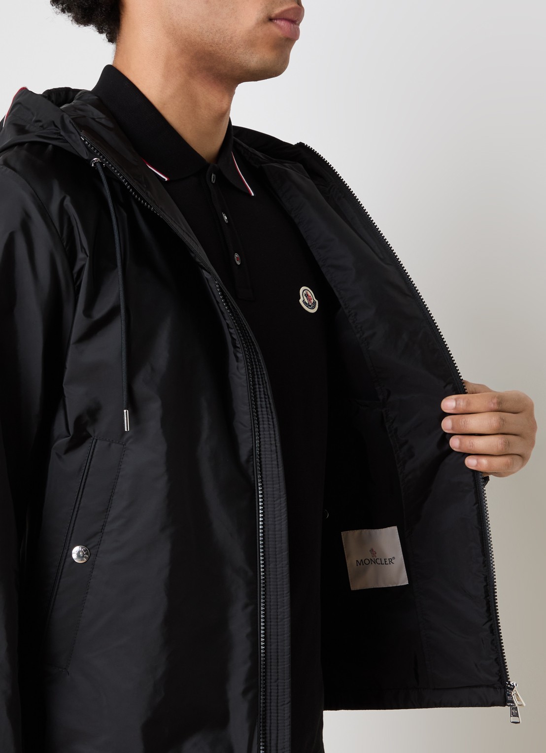 Moncler Grimpeurs windjack met capuchon en steekzakken - detail 2 zwart