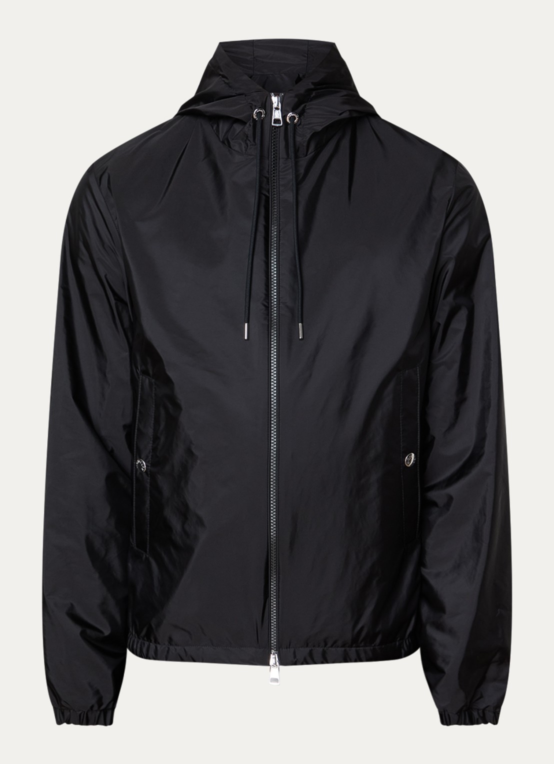 Moncler Grimpeurs windjack met capuchon en steekzakken - voorkant 4 zwart