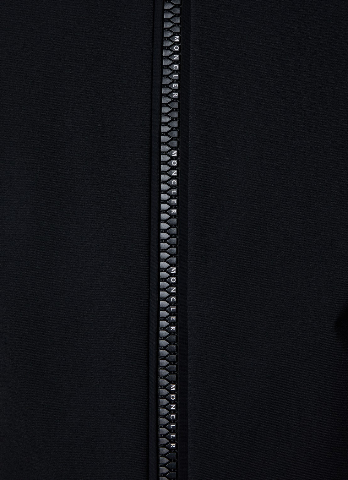 Moncler Grofgebreid vest van scheerwol met gewatteerd voorpand - detail 4 zwart