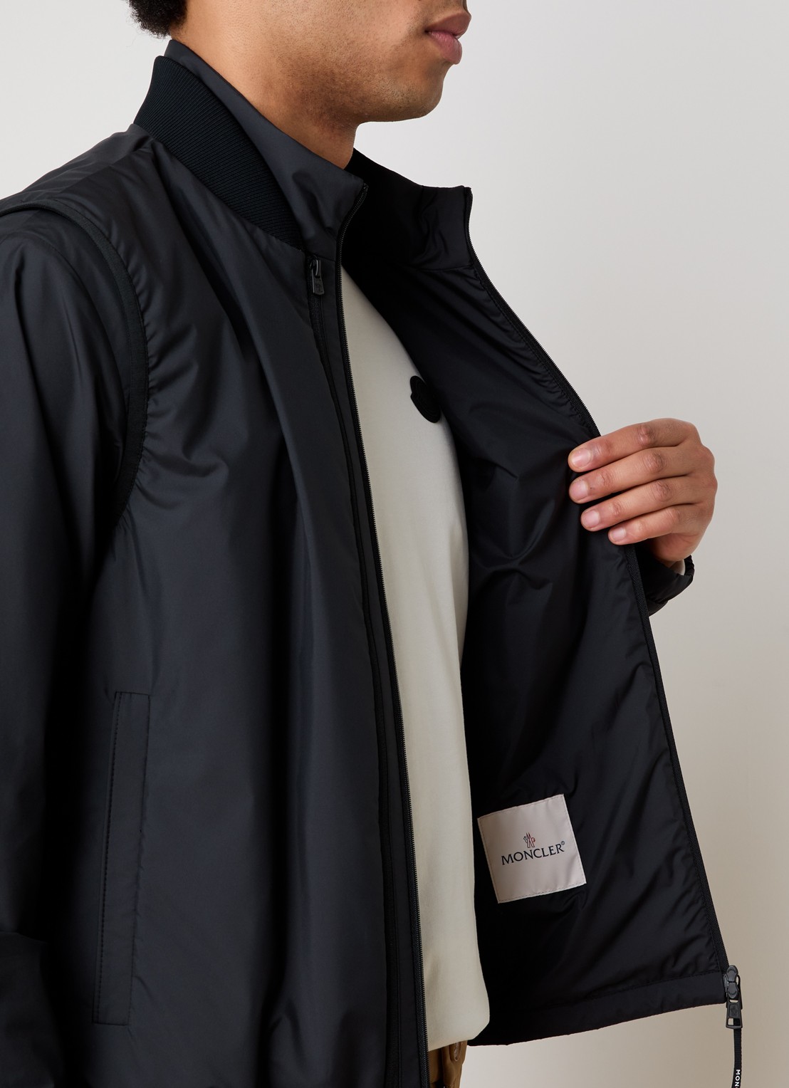 Moncler Hemmor jack met uitneembare voering - detail 5 zwart