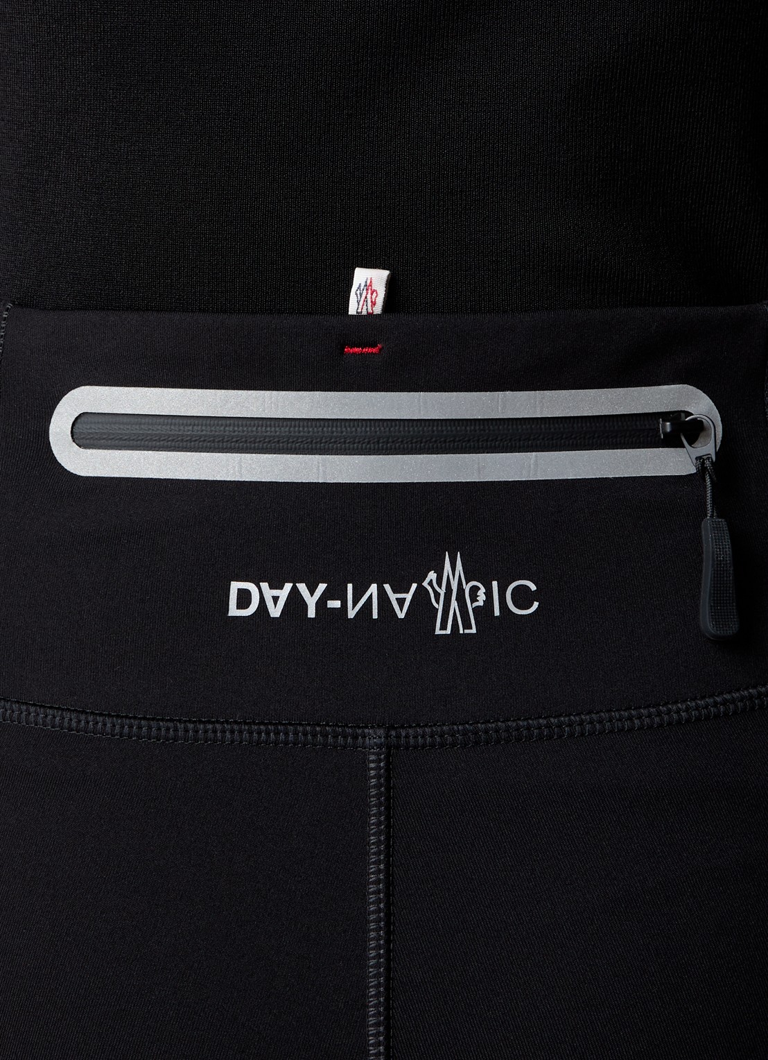 Moncler High waist legging met logo - detail 2 zwart