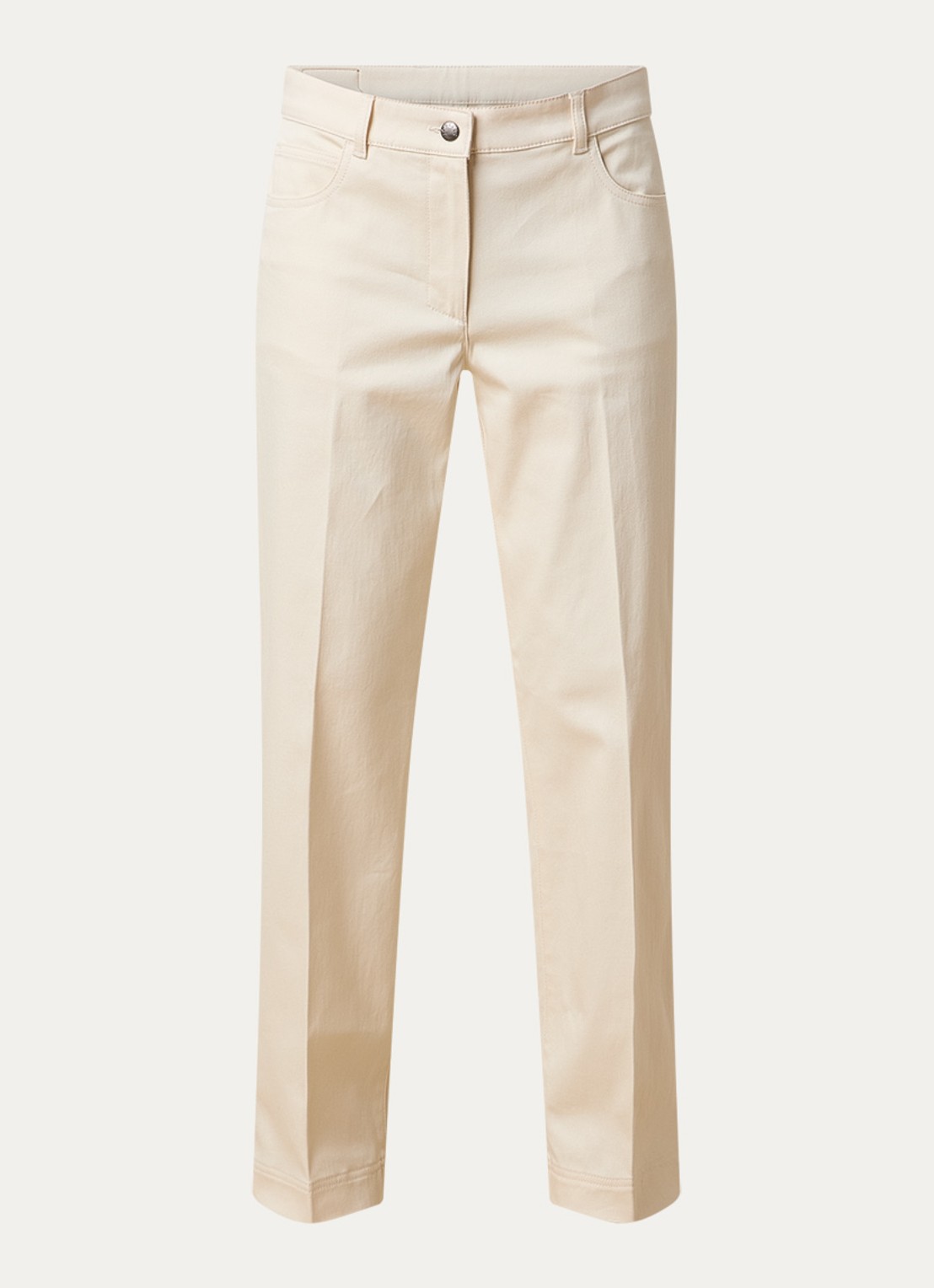 Moncler High waist loose fit broek met steekzakken - voorkant beige