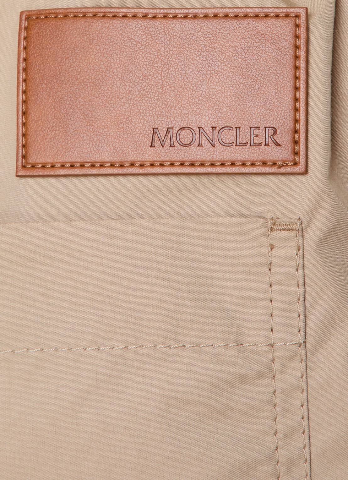 Moncler High waist loose fit chino met ceintuur - detail 5 camel