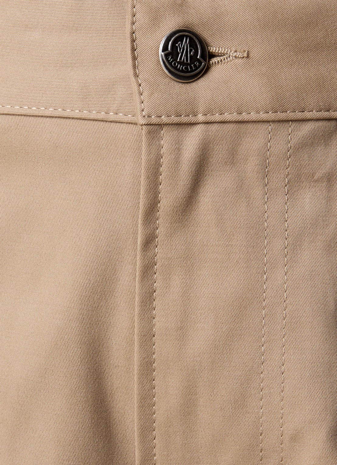 Moncler High waist loose fit chino met steekzakken - detail 4 zand