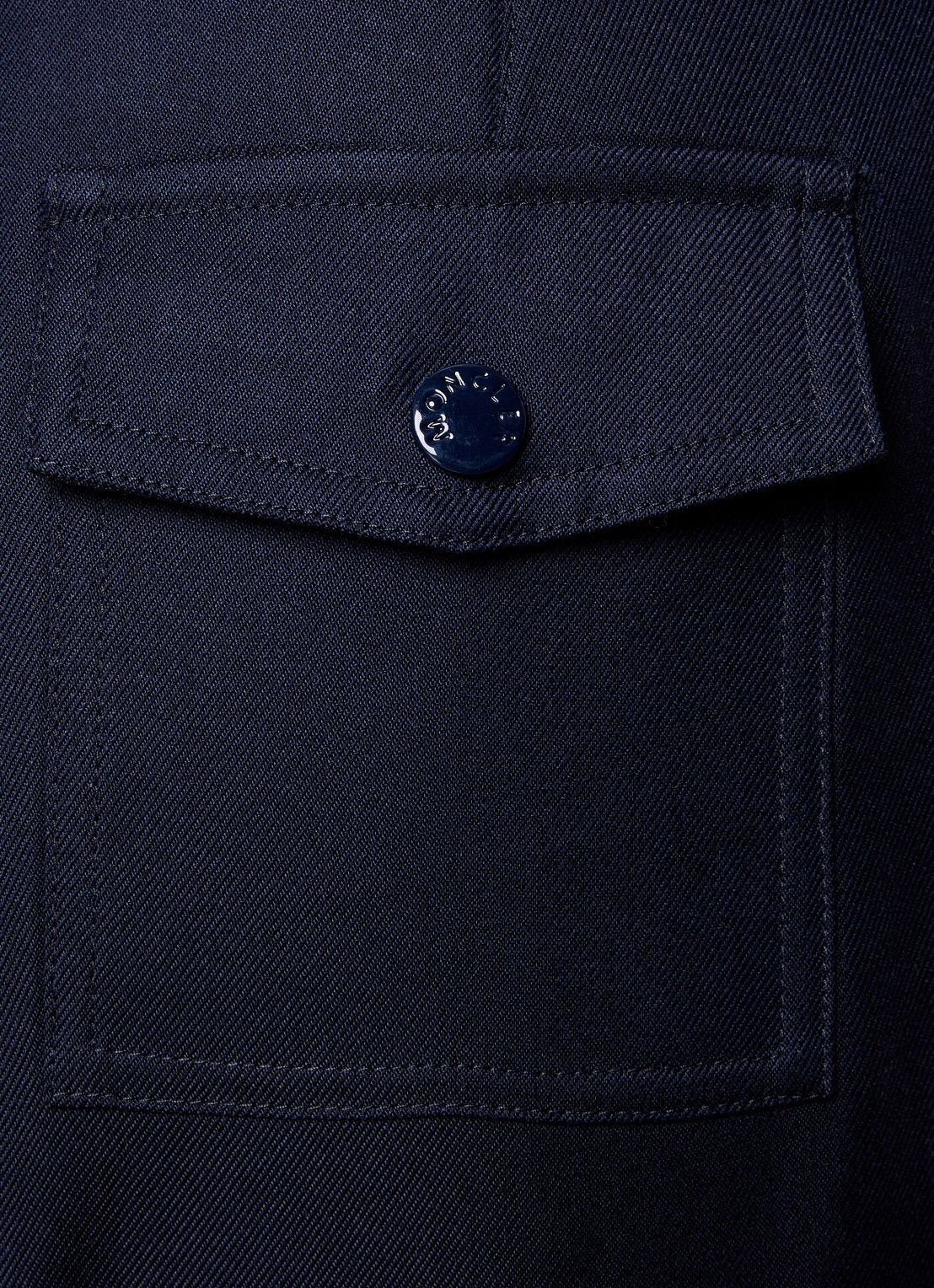 Moncler High waist loose fit pantalon met plooidetail - detail 5 donkerblauw
