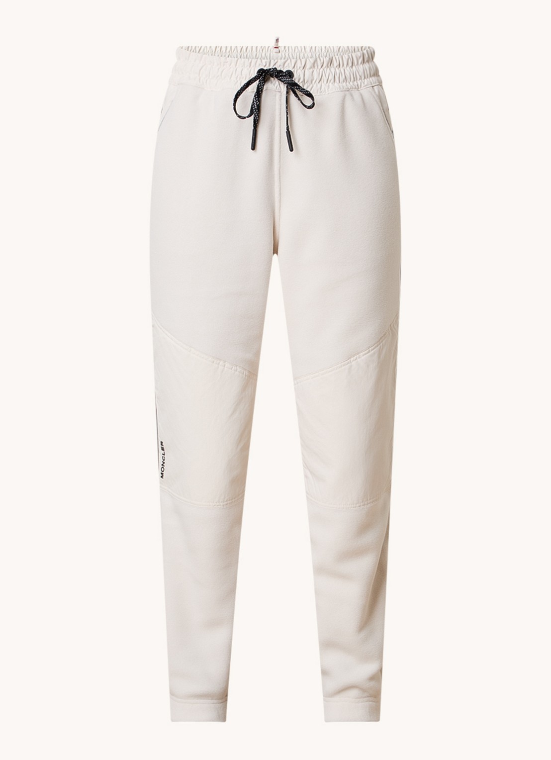 Moncler High waist tapered fit broek met steekzakken - voorkant 2 gebroken wit