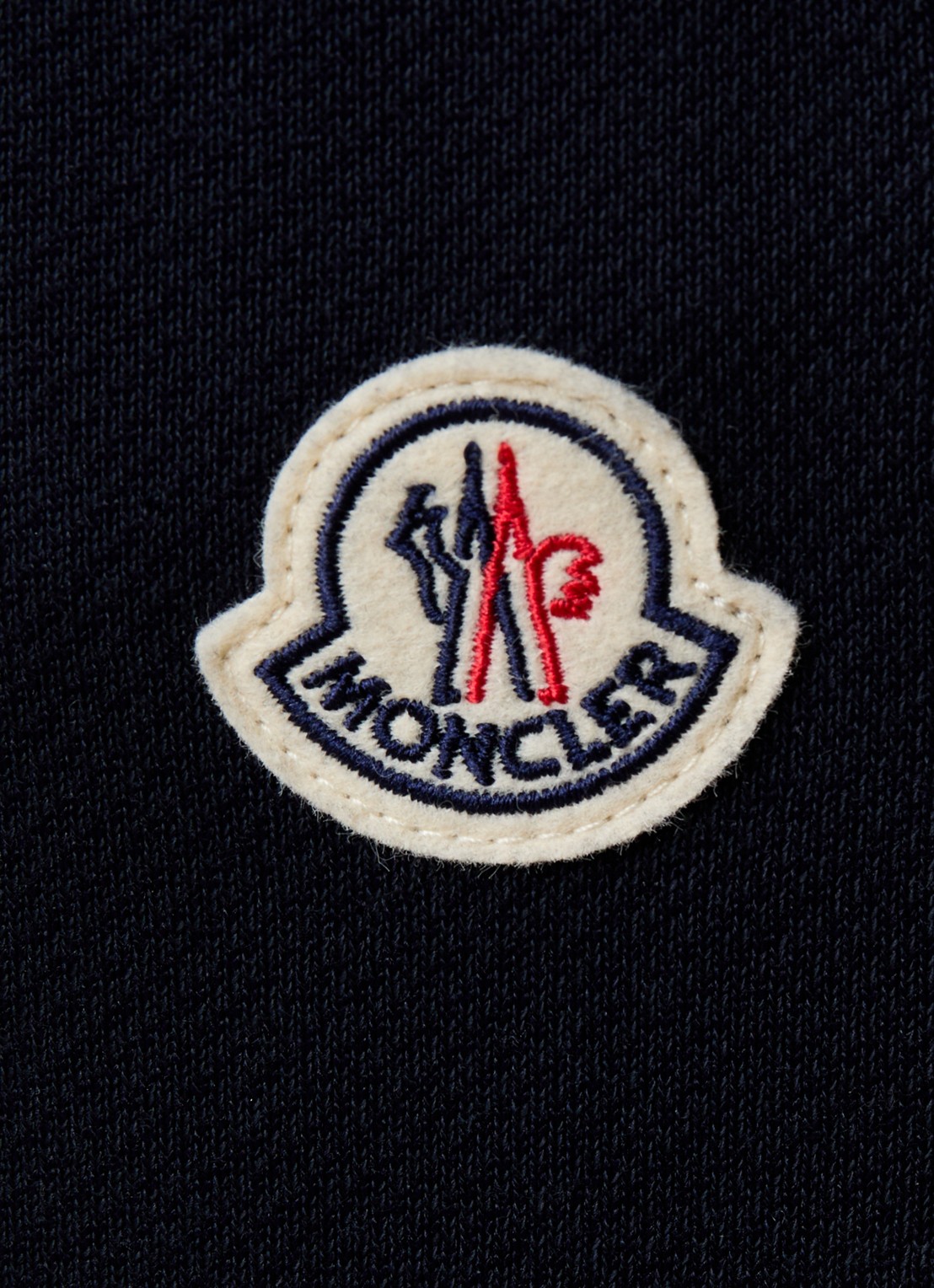 Moncler High waist tapered fit joggingbroek met logo - detail 4 donkerblauw