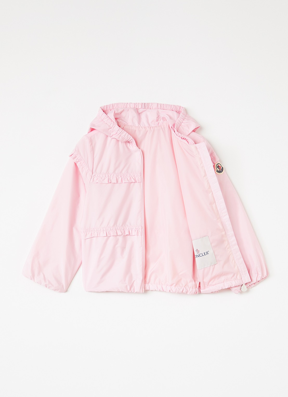 Moncler Hiti windjack met logo - voorkant 3 roze