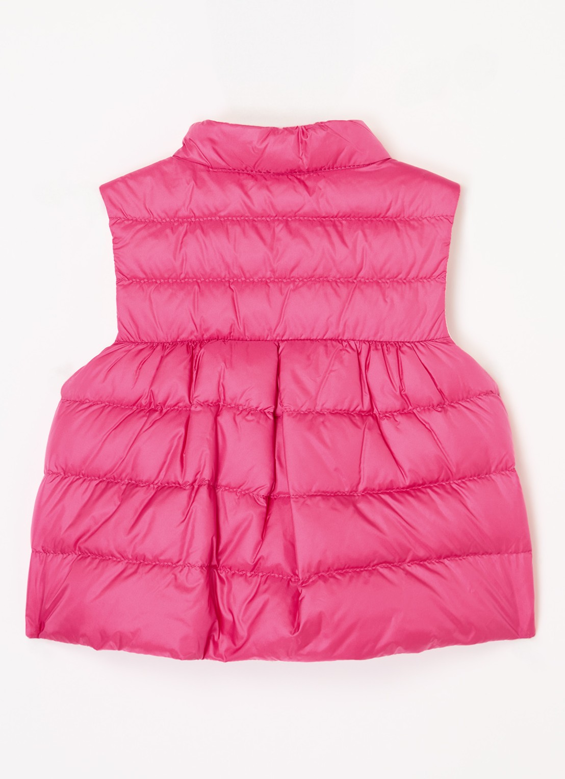 Moncler Hiva gewatteerde bodywarmer met logo - achterkant fuchsia
