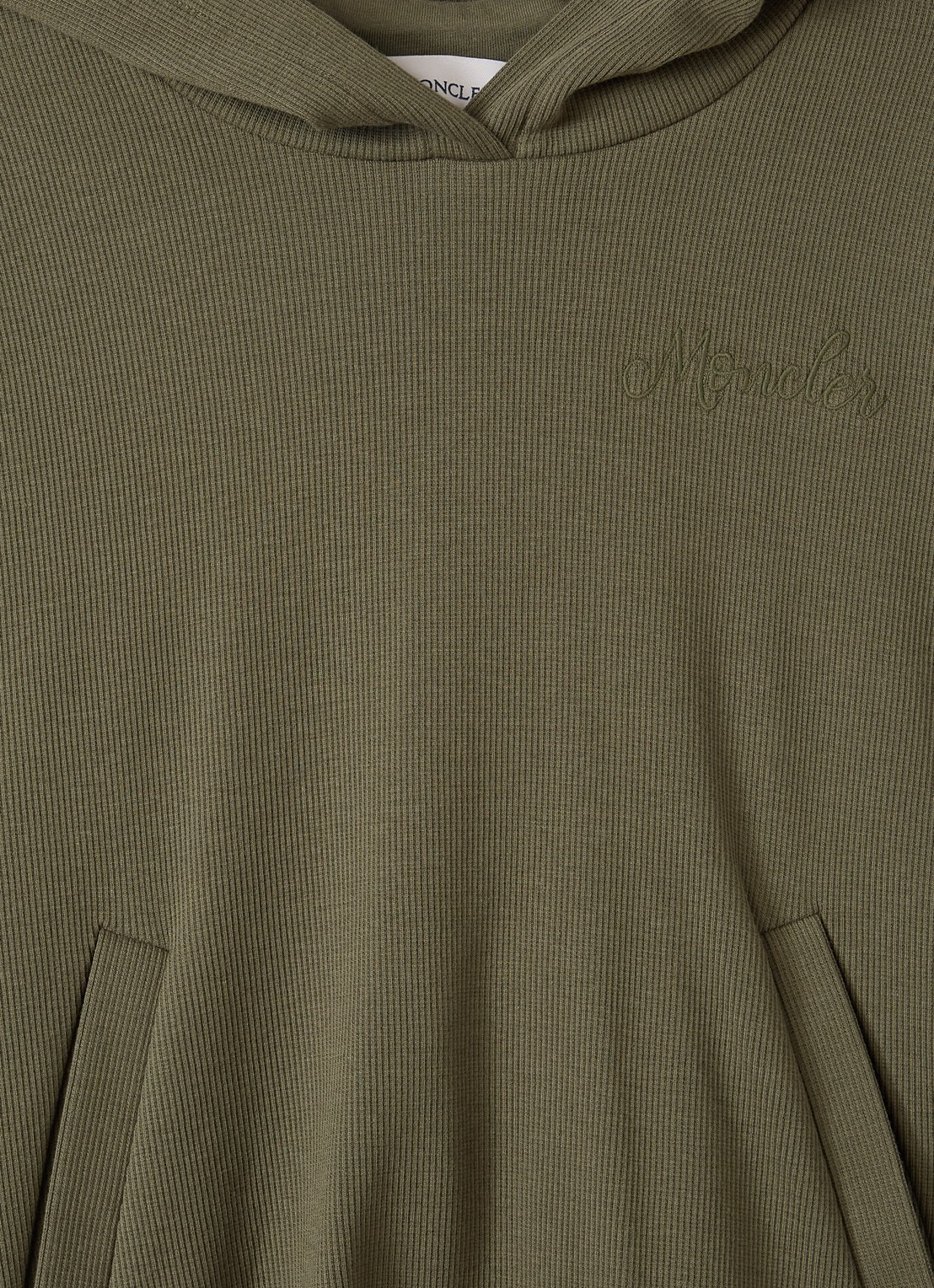 Moncler Hoodie met capuchon - detail 3 bronsgroen
