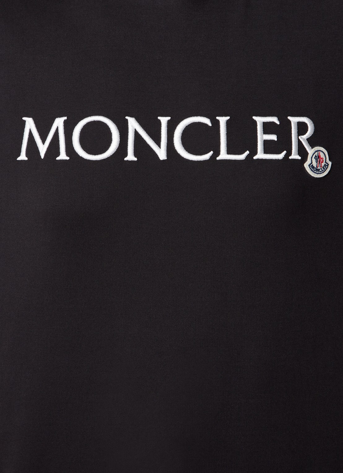 Moncler Hoodie met logoborduring - detail 4 zwart