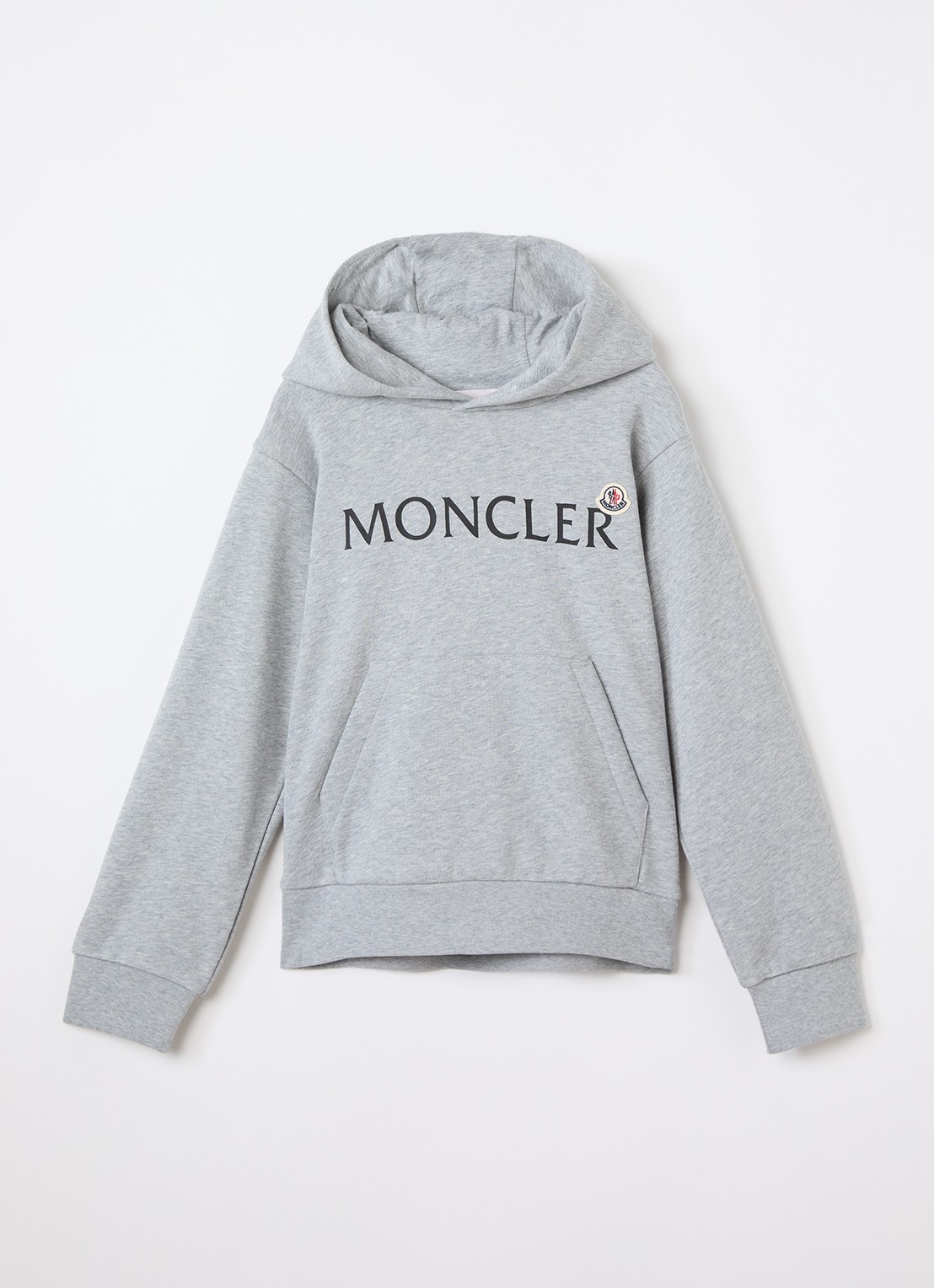 Moncler Hoodie met logoprint - voorkant 2 grijsmele