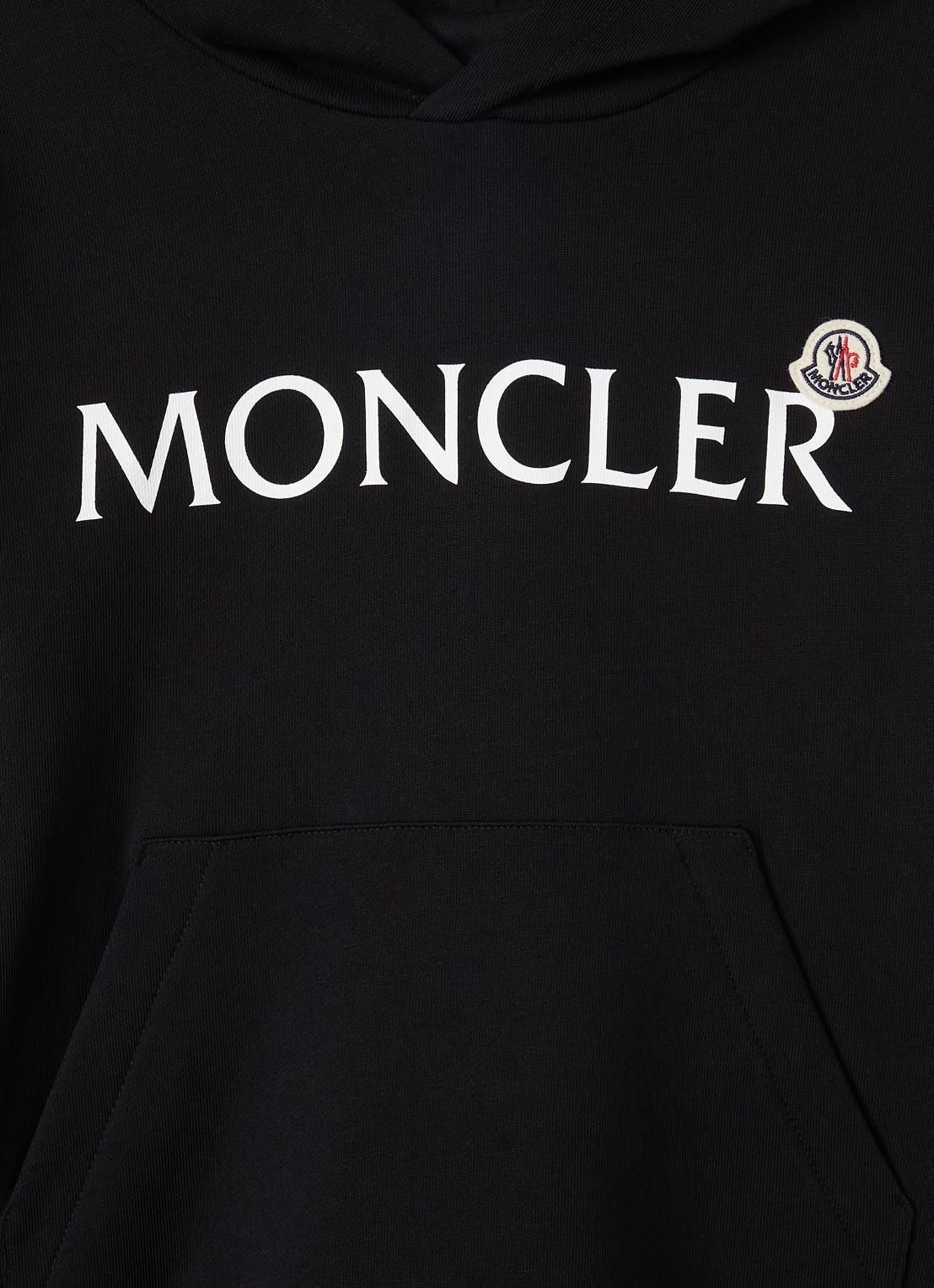 Moncler Hoodie met logoprint - detail 3 zwart