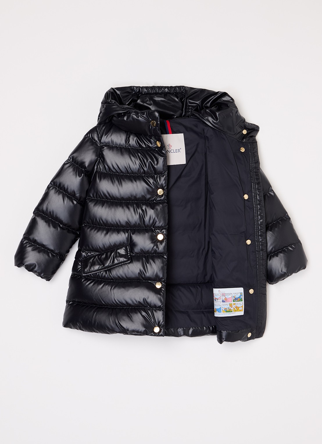 Moncler Ibida gewatteerde jas met donsvulling - voorkant 2 zwart