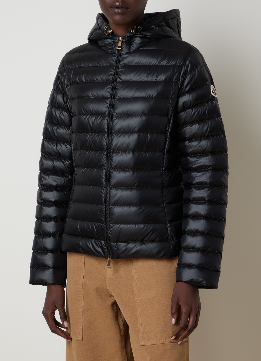Moncler Igelhood gewatteerd jack met donsvulling en capuchon - detail zwart