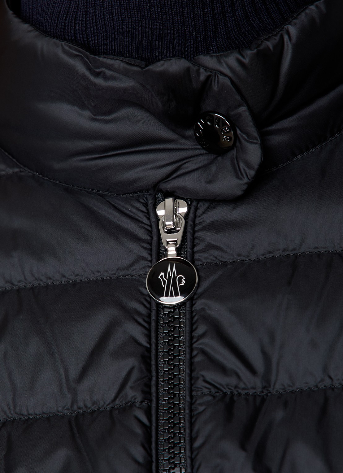 Moncler Igelle gewatteerd jack met donsvulling en logoborduring - detail 3 zwart