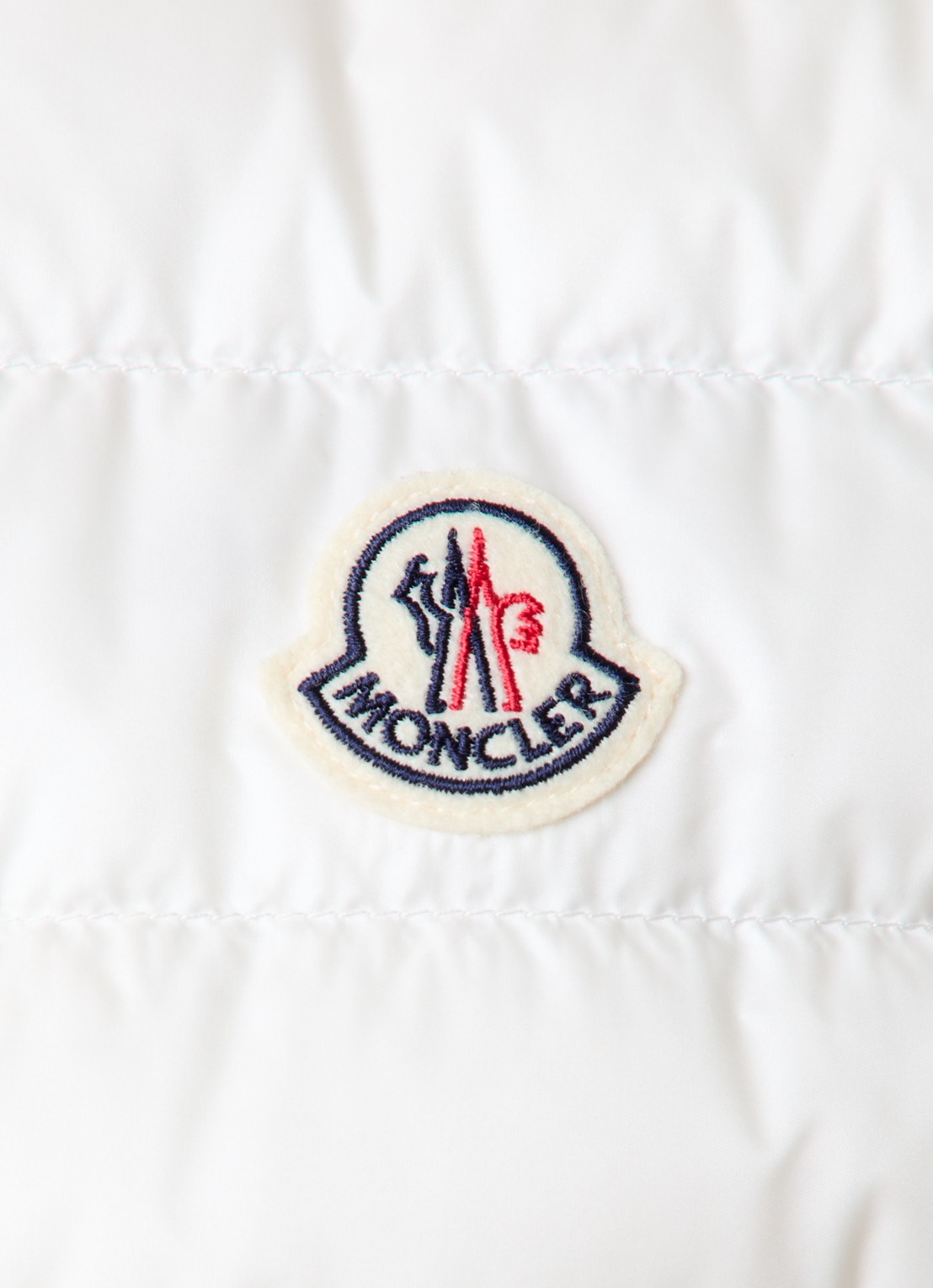 Moncler Igens gewatteerde bodywarmer met donsvulling en logo - detail 4 gebroken wit