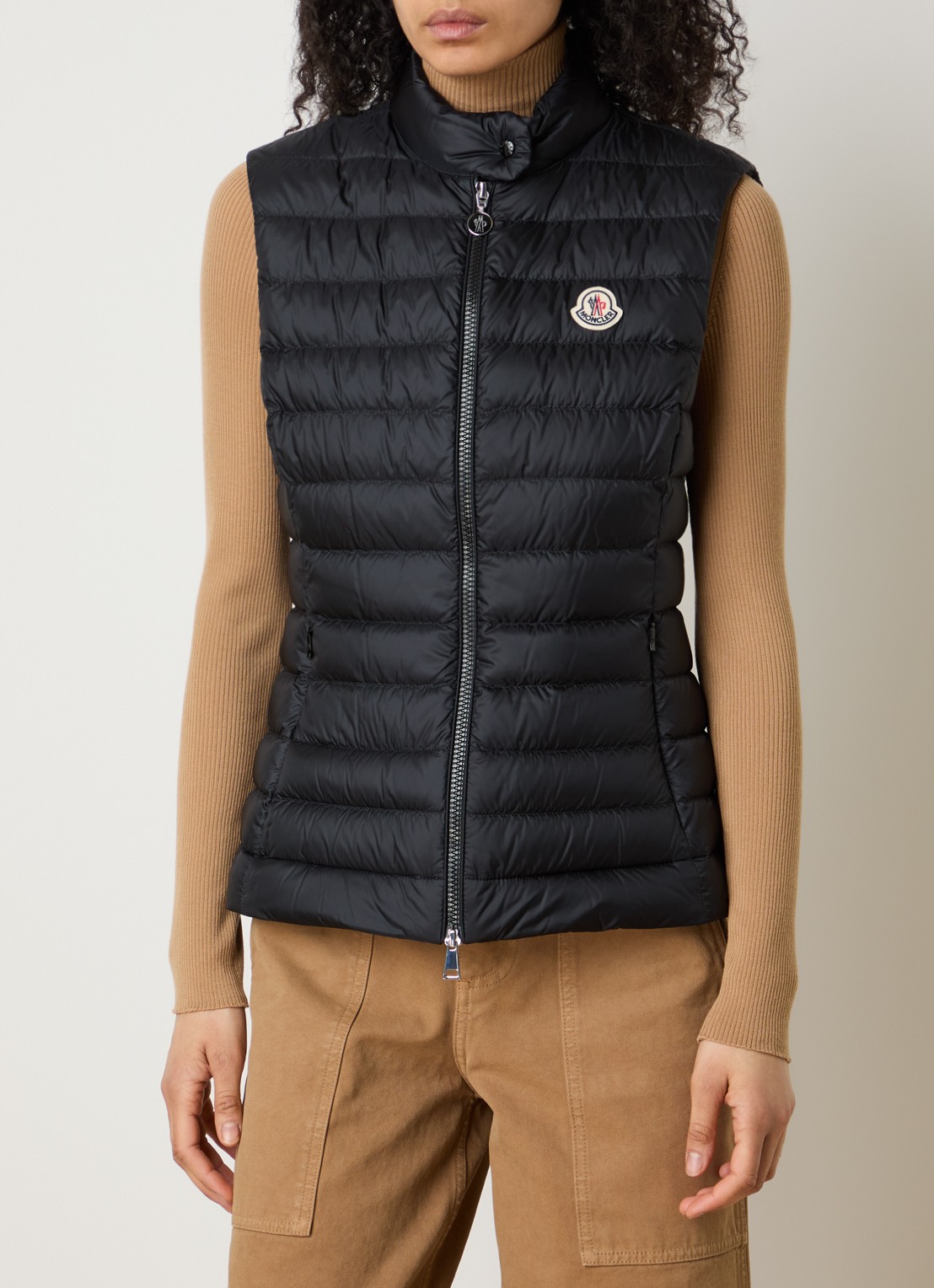 Moncler Igens gewatteerde bodywarmer met donsvulling - detail 4 zwart